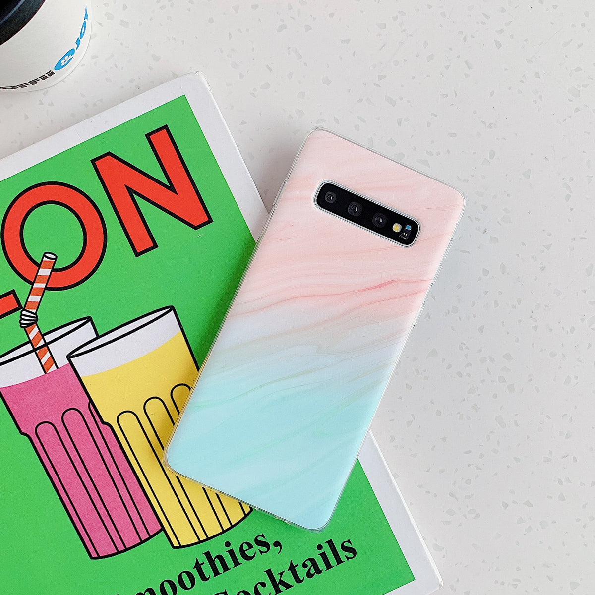 "Gradient Frosted Korallen Marmor Muster Handyhülle - Einfache Weiche Schutzhülle für Samsung"