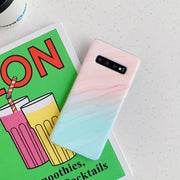 "Gradient Frosted Korallen Marmor Muster Handyhülle - Einfache Weiche Schutzhülle für Samsung"