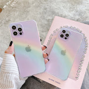 Stilvolle halbtransparente Regenbogen-Handyhülle für Apple iPhone Modelle 🌈