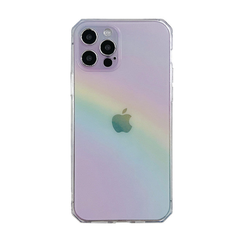 Stilvolle halbtransparente Regenbogen-Handyhülle für Apple iPhone Modelle 🌈