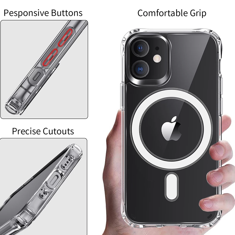 Magnetische transparente iPhone Schutzhülle mit Anti-Drop Funktion 📱