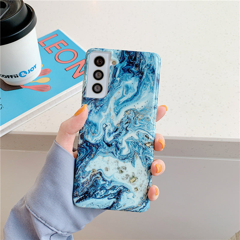 "Schützende Soft-Shell Handyhülle mit Marmor-Elektroplattierung, TPU Material, Einfacher Stil"