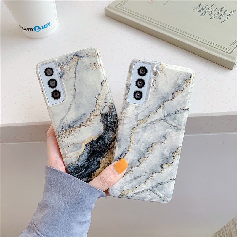 "Schützende Soft-Shell Handyhülle mit Marmor-Elektroplattierung, TPU Material, Einfacher Stil"