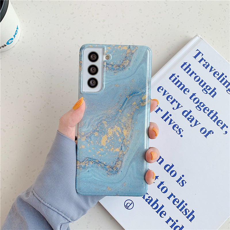 "Schützende Soft-Shell Handyhülle mit Marmor-Elektroplattierung, TPU Material, Einfacher Stil"