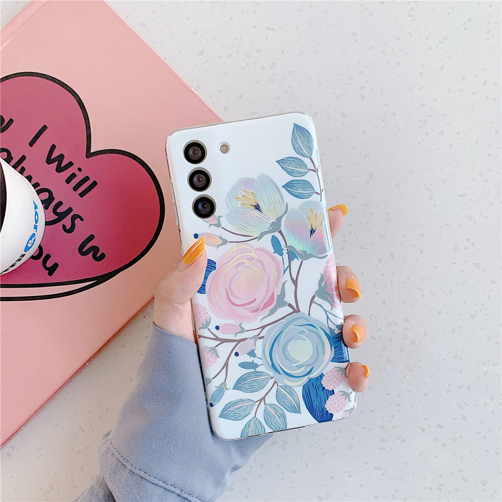 "Blumen Laser Handyhülle - Schützende TPU Rückseite für Apple & Samsung Modelle"