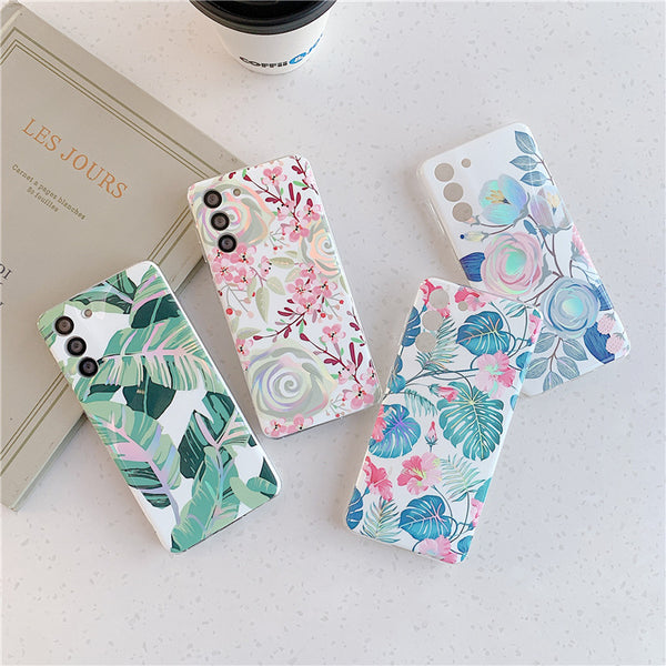 "Blumen Laser Handyhülle - Schützende TPU Rückseite für Apple & Samsung Modelle"