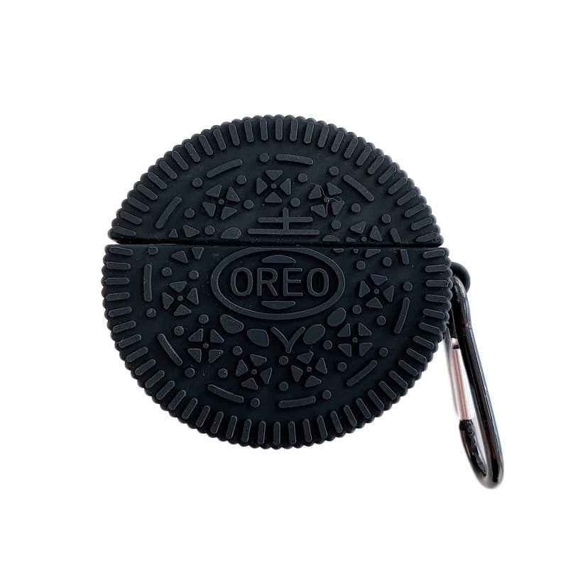 "Kreativer Keks AirPods Pro Hülle Silikonhülle - Kompatibel mit Apple, Für AirPods 1/2 und Pro/3 Generation, Oreo-Farbe mit Haken"