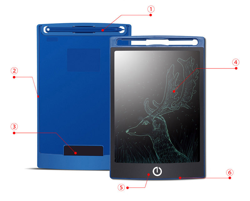 "Hochwertiges LCD-Tablet mit drucksensitiver Schreibfläche und Löschknopf - CE, EMC, FCC, RoHS Zertifiziert"