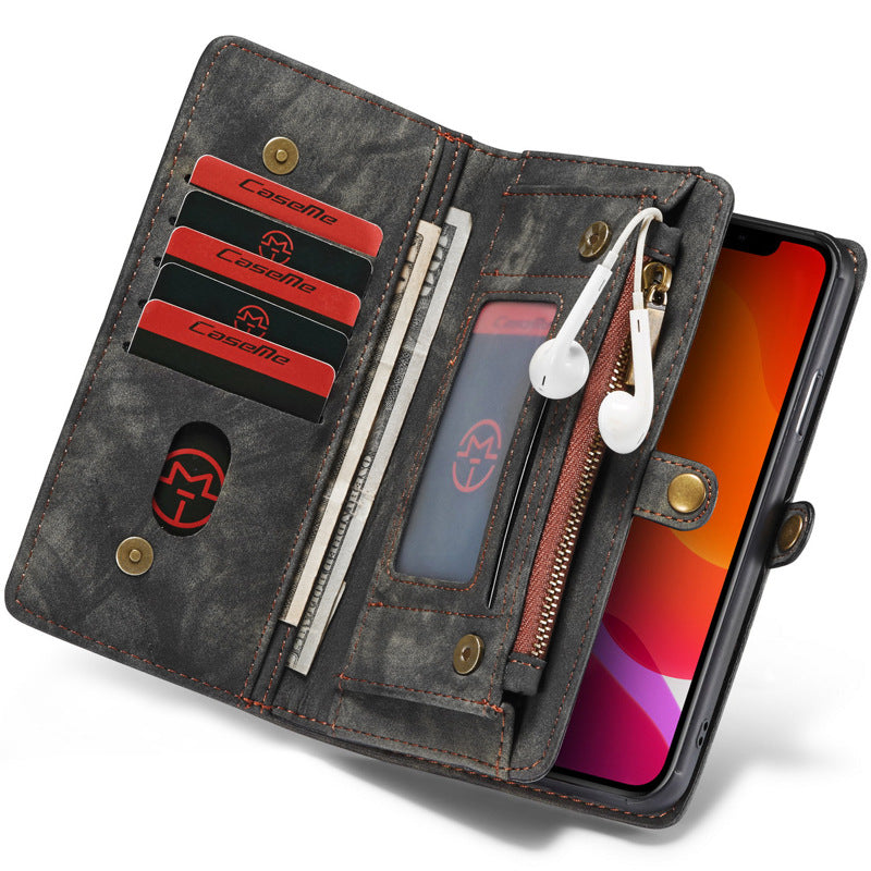 "Multifunktions-Handgemachte Leder Handyhülle Flip Wallet für Samsung S20 / S21+ und andere Modelle - Business Stil, Mehrere Farben"
