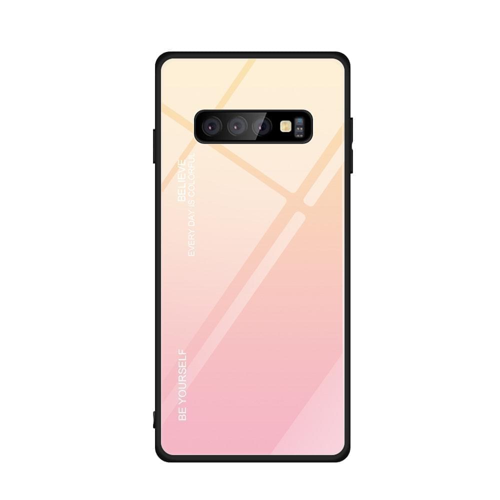 "Schlichte Gradienten Glas Handyhülle - Rückseite Schutz für Samsung, TPU + Gehärtetes Glas"