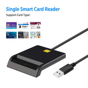 "DM-HC65 USB Smart Card Reader - Universalles Lesegerät für Bank-, SIM- und ID-Karten, Unterstützt Windows & Mac"