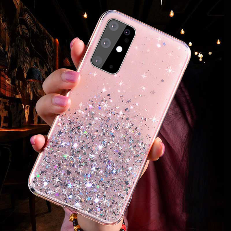 "Samsung Handyhülle aus Silikagel mit Rosa Sternverlauf - Rückabdeckung im Europäischen und Amerikanischen Stil"