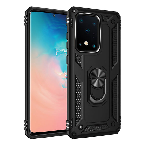 "Robuste Samsung S20 Ultra/S20Plus/A81 Handyhülle: Militärischer Anti-Fall Schutz mit Ringhalterung - TPU+PC, Injektionsverfahren, Verschiedene Farben"