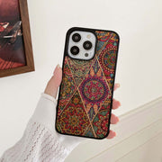 "Elegante Ethnische Leder Handyhülle - Vielfältige Muster Auswahl für Apple iPhone"