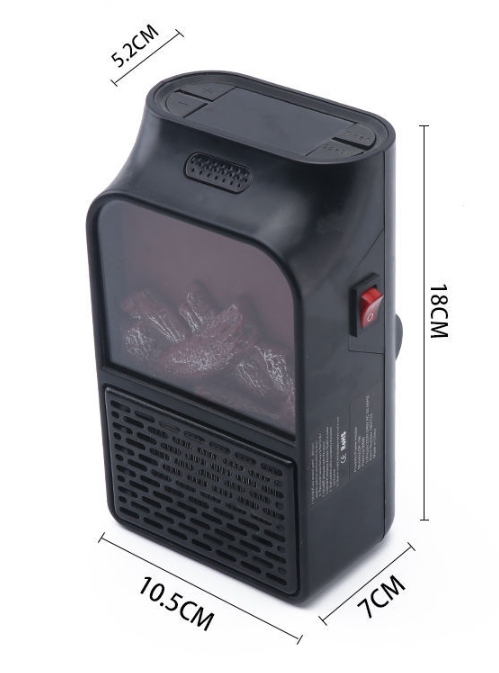 "Tragbarer Keramik-Heizlüfter mit Fernbedienung, Leiser Betrieb, 1000W Leistung, Flammenwärme, Ideal für Räume 21-30㎡"
