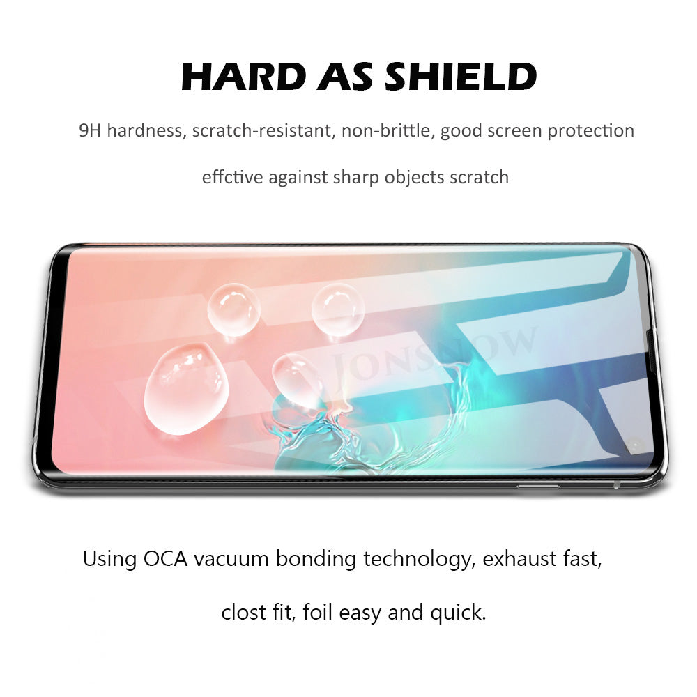 "3D Gehärtetes Glas für Samsung - Anti-Kratz & Anti-Drop, Vollständige Abdeckung, 9H Härte, Inklusive Reinigungstuch und Staubkleber"