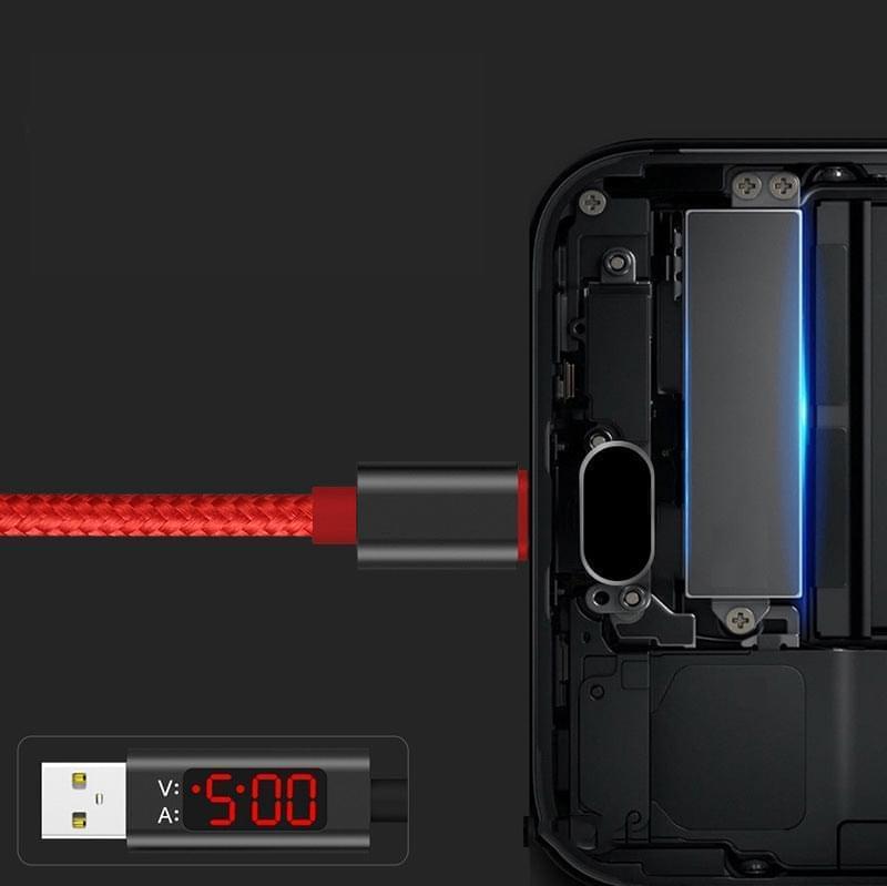 Ladekabel mit Anzeige für Iphone oder USB-C