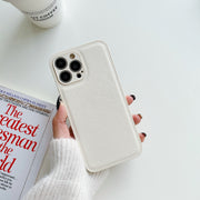 "Premium Leder Silikon Handyhülle, Stoßfest und Kompatibel mit iPhone Modellen"