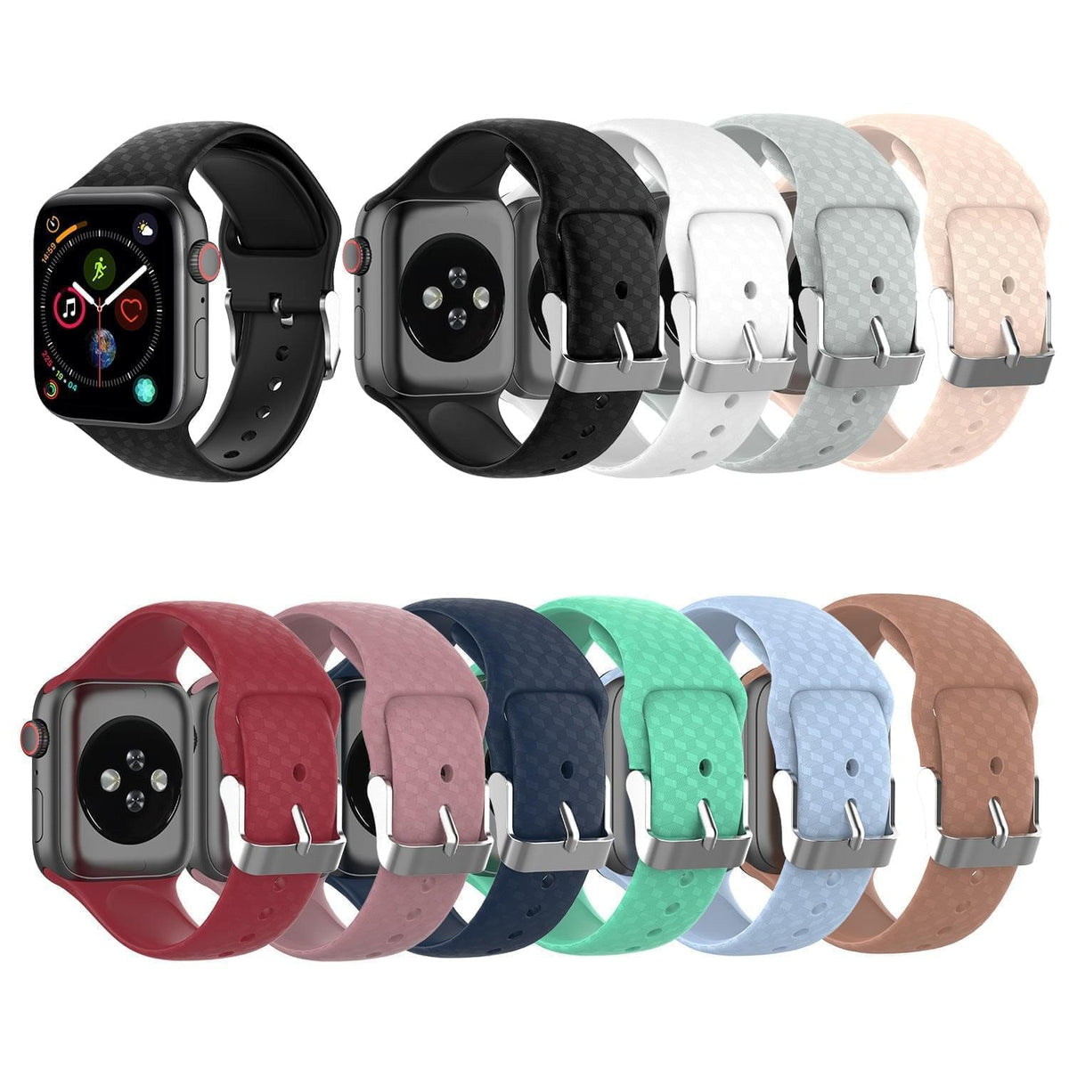 "Premium Silikonarmband mit 3D-Muster für Apple Smartwatch