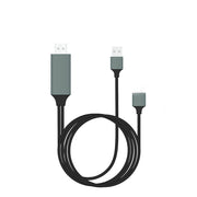 "Universelles 2M HDMI TV AV Adapterkabel, Kompatibel mit Apple iPhone 5 6 6S 7 7 Plus, USB 1080P, Unterstützt Aufladung und 4K x 2K @30Hz Auflösung"