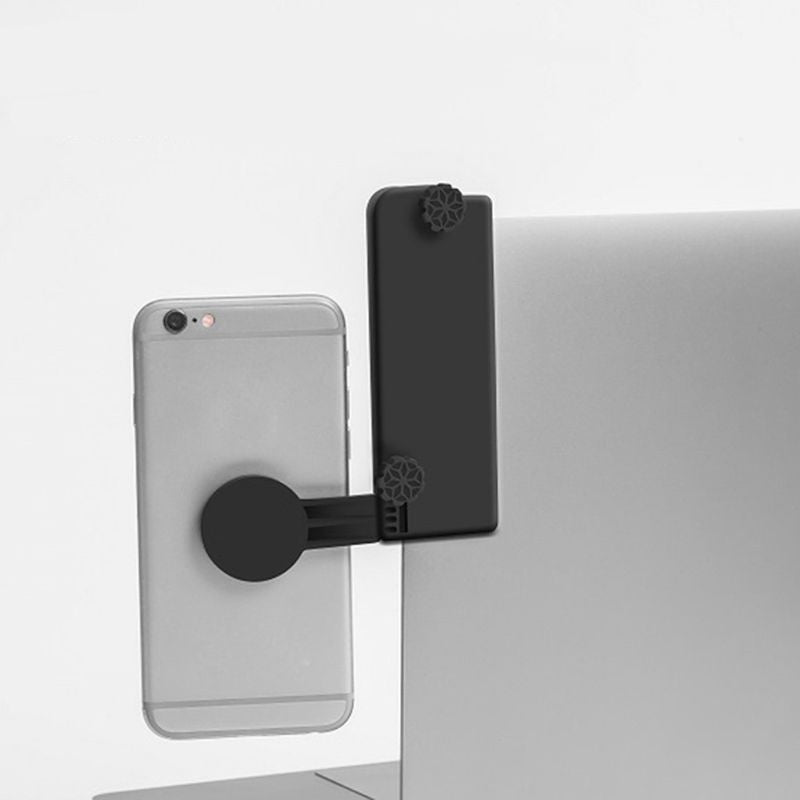 "Hochwertiger Silikon Handyhalter für Laptop: Kratzfest, Einstellbar und Leicht Tragbar - Idealer Multi-Bildschirm-Clip für Arbeit, Studium und Spiel"