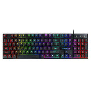"Leuchtende USB-Gaming-Tastatur mit schwebenden Tasten und Roboter-Feeling"