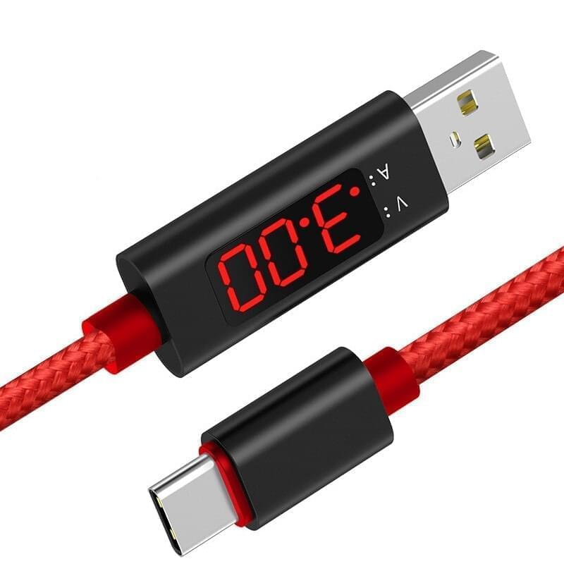 Ladekabel mit Anzeige für Iphone oder USB-C