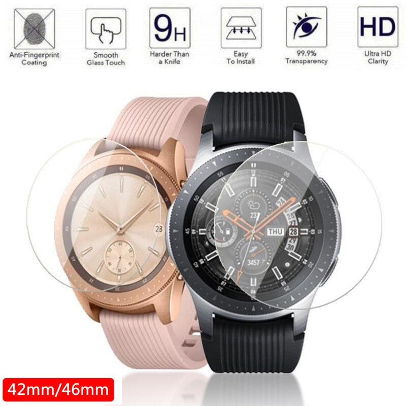 "Explosionssicherer und Fingerabdruckfester Displayschutz aus gehärtetem Glas für Samsung Galaxy Watch 42mm & 46mm"
