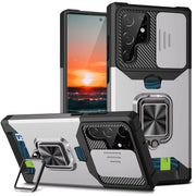 "Ultra Robuste Schiebefenster Handyhülle mit Plug-in Karte, Sturzsicher, Kompatibel mit iPhone Modellen - TPU+PC+Metall"
