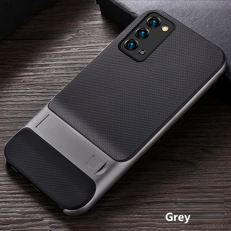 "Robustes Metallrahmen-Schutzcover im Karo-Design für Samsung - Sturzsichere Handyhülle"