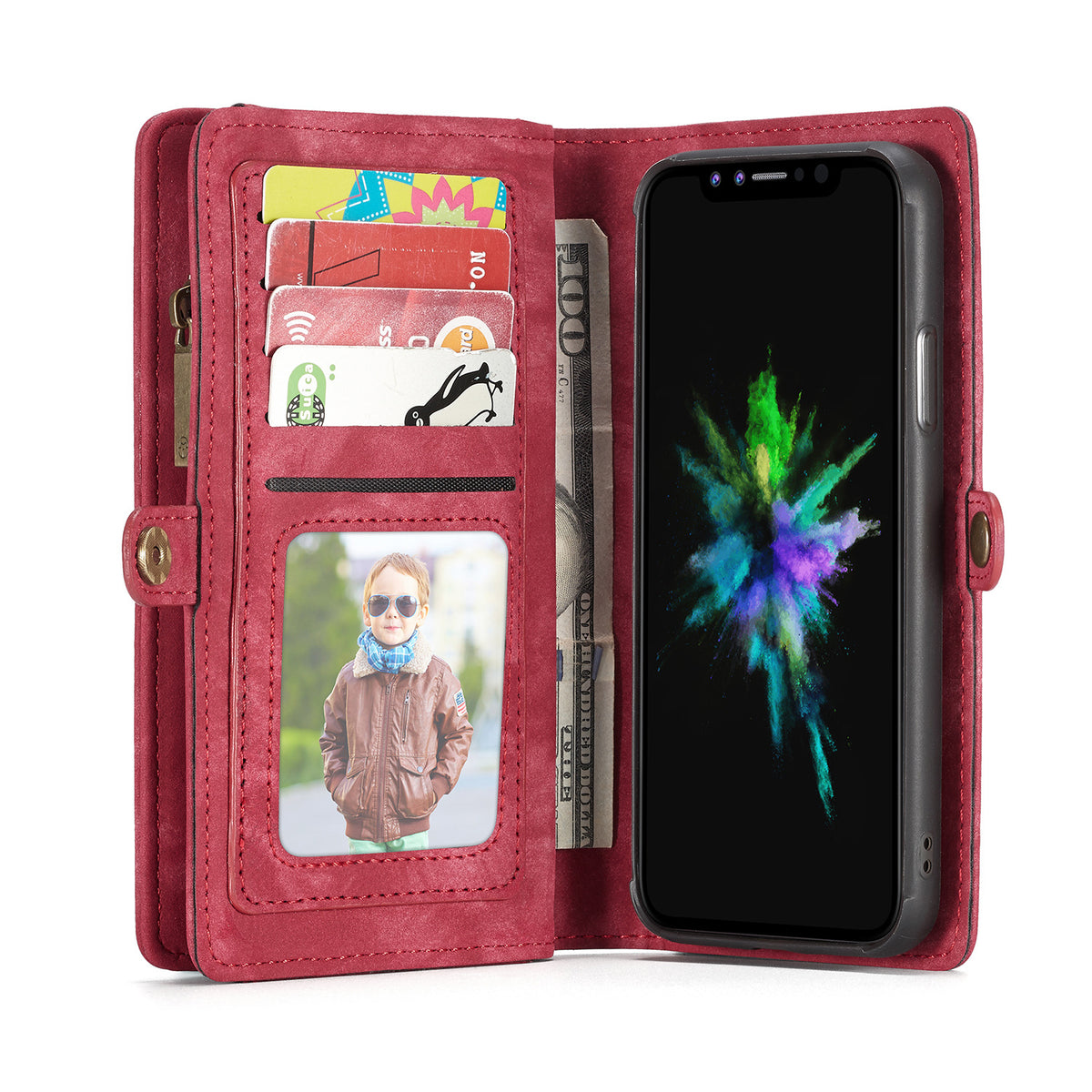 "Multifunktions-Handgemachte Leder Handyhülle Flip Wallet für Samsung S20 / S21+ und andere Modelle - Business Stil, Mehrere Farben"