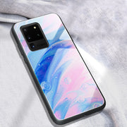 "Stylische Handyhülle aus Marmor-Glas - Modische Rückabdeckung aus TPU und gehärtetem Glas"