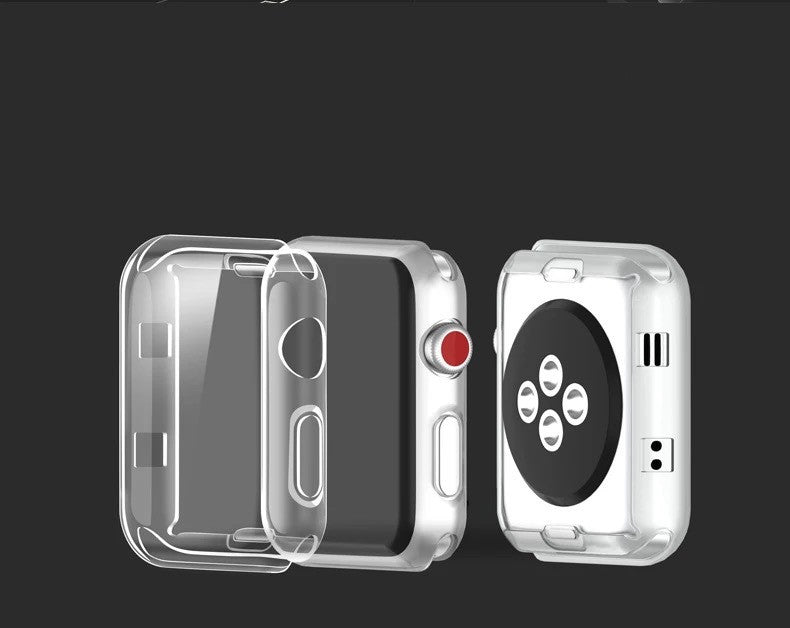 "Apple Watch Schutzgehäuse, Vollständig Transparent TPU, Kratzfest, Stoßfest - Kompatibel mit 2. und 3. Generation"