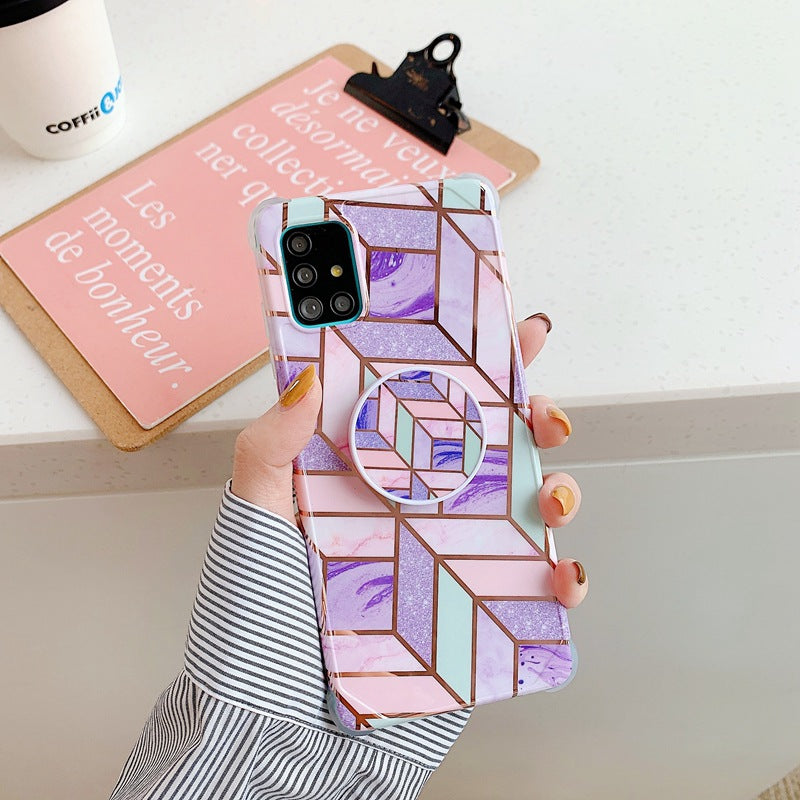 "Stylische Marmor-Muster Handyhülle mit Bronzing für Samsung S20 Ultra - Inklusive Klapphalterung und Vielfältige Farboptionen"