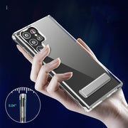 "ULTRA Kristall Anti-Fall 2.0 Anti-Kratzer Handyhülle mit Halterung für Samsung Modelle - Transparent und Robust"