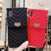 Stylische Umhängetasche mit Kettenriemen & Kartenfach für Handys 📱