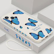 "Schmetterlings Handyhülle für iPhone 14 Pro Max, 11, 12, 13 Pro Max - Sturzsicheres Kunststoffgehäuse"
