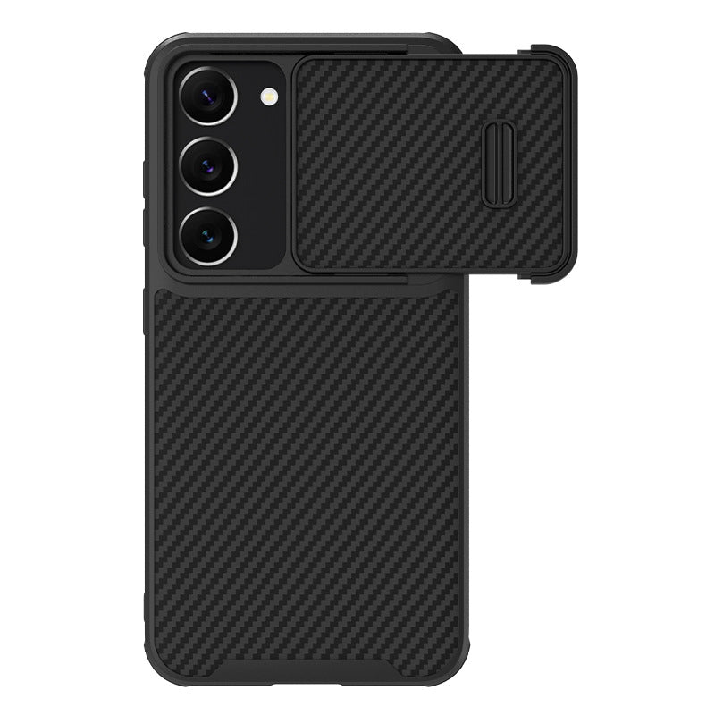 "Premium TPU+PC+Kohlefaser Hülle für Samsung S23 Ultra - Rutschfest, Stoßfest, All-Inclusive Handy Schutzhülle"