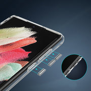 "ULTRA Kristall Anti-Fall 2.0 Anti-Kratzer Handyhülle mit Halterung für Samsung Modelle - Transparent und Robust"
