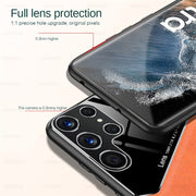 "Premium Leder Handyhülle für Samsung S22Ultra mit Magnetischer Autohalterung - Geschäftliches Design in Verschiedenen Farben"