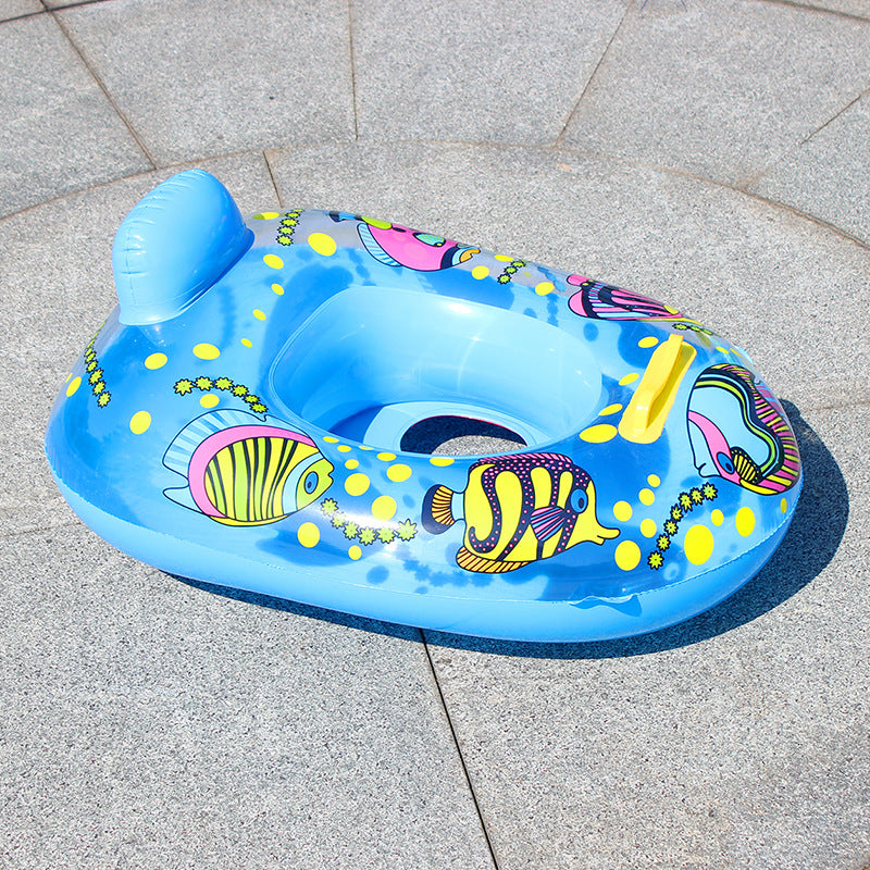 "Wasserspaß für Kinder: Aufblasbarer Babysitz-Schwimmring im Cartoon-Muster, PVC, 65 * 45CM - Schwimmbad Spielzeug"