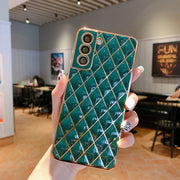 "S22 Elegante Elektroplattierte Diamant Handyhülle, Kompatibel mit Samsung Modellen, Rückdeckel aus TPU"
