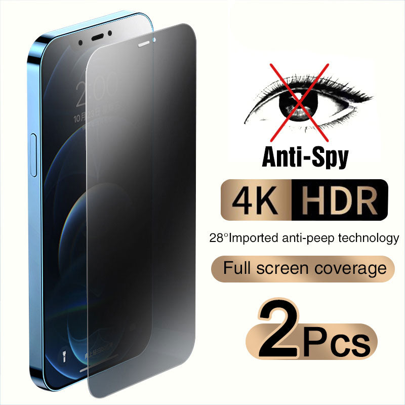 "Premium Anti-Blick Gehärtetem Glas Vollbildschutz für iPhone Modelle - Kratzfest, High-Definition, Augenschutz"