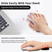 "Ergonomische Mauspad mit Handgelenkauflage aus Silikon, Rutschfest & Bionisches Design für Büro und Gaming - Unterstützt Handgelenkgesundheit"