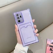 "Rutschfeste Vier-Ecken Transparente Handyhülle für Samsung - Einfacher Stil, TPU Material"