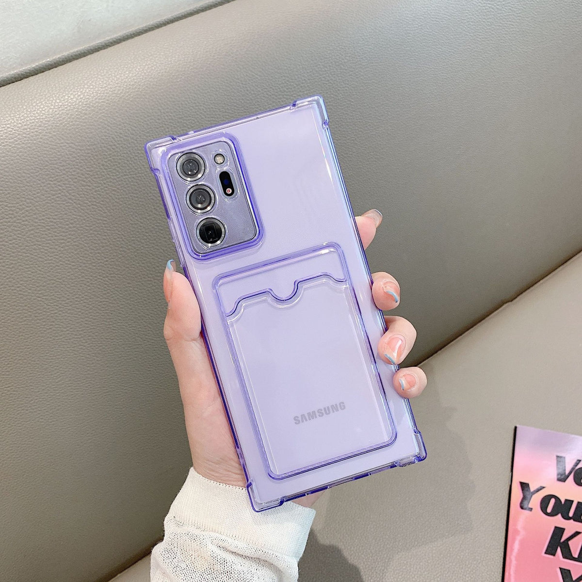 "Rutschfeste Vier-Ecken Transparente Handyhülle für Samsung - Einfacher Stil, TPU Material"