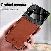 "Premium Leder Stoßfeste Hülle für Samsung S20 - Minimalistisches Design und Hochwertige Verarbeitung"