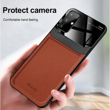 For S20 Case Leather Glass Shockproof Cover