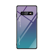 "Schlichte Gradienten Glas Handyhülle - Rückseite Schutz für Samsung, TPU + Gehärtetes Glas"