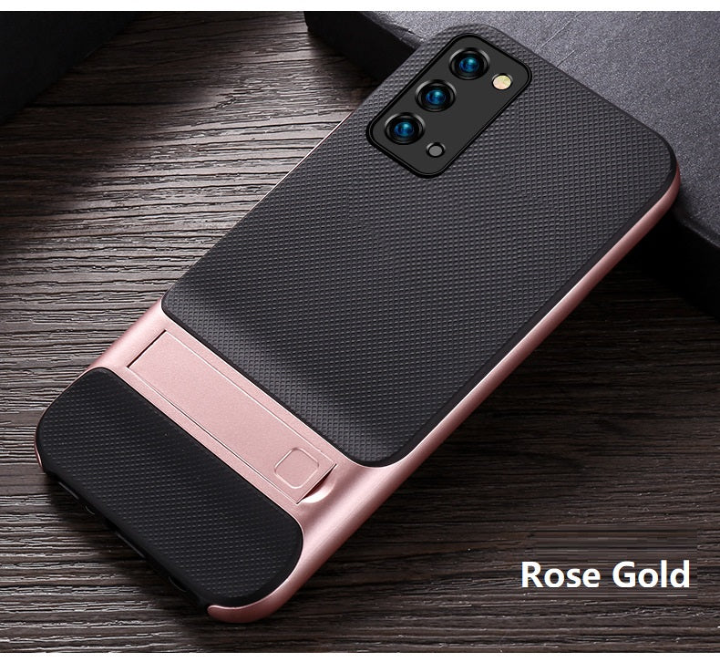 "Robustes Metallrahmen-Schutzcover im Karo-Design für Samsung - Sturzsichere Handyhülle"
